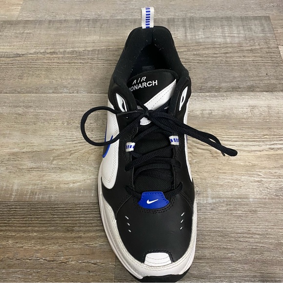 Nike Mens Air Monarch Black, White & Blue Sneakers 415445-002-size 11 *like NEW* - Picture 4 of 8